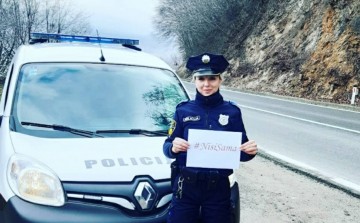 Policewomen from all over Bosnia and Herzegovina supported the #NisiSama movement