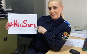 Policewomen from all over Bosnia and Herzegovina supported the #NisiSama movement