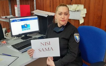 Policewomen from all over Bosnia and Herzegovina supported the #NisiSama movement