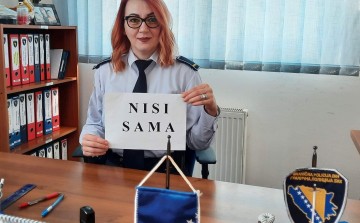 Policewomen from all over Bosnia and Herzegovina supported the #NisiSama movement