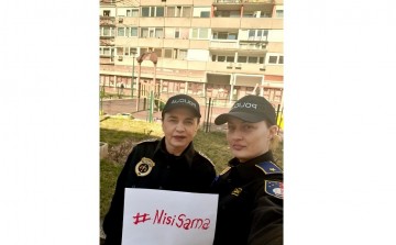 Policewomen from all over Bosnia and Herzegovina supported the #NisiSama movement