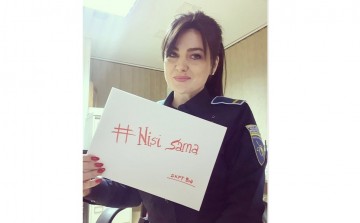 Policewomen from all over Bosnia and Herzegovina supported the #NisiSama movement