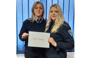 Policewomen from all over Bosnia and Herzegovina supported the #NisiSama movement