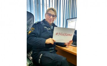 Policewomen from all over Bosnia and Herzegovina supported the #NisiSama movement