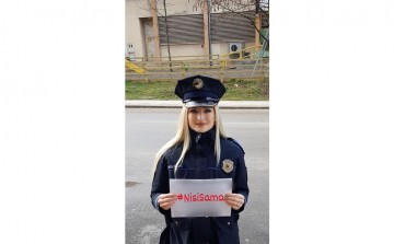 Policewomen from all over Bosnia and Herzegovina supported the #NisiSama movement