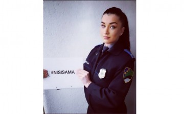 Policewomen from all over Bosnia and Herzegovina supported the #NisiSama movement