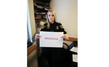Policewomen from all over Bosnia and Herzegovina supported the #NisiSama movement