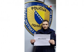 Policewomen from all over Bosnia and Herzegovina supported the #NisiSama movement